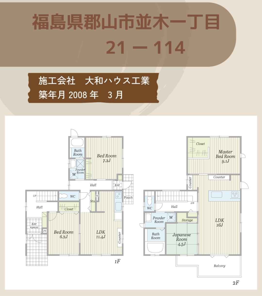 物件概要（住所・築年数・施工会社・間取り）
